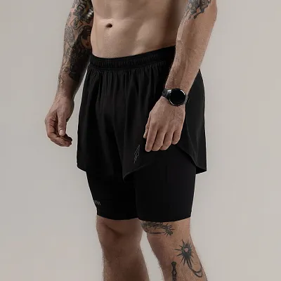 Шорты 2 в 1 REFLECTIVE BLACK