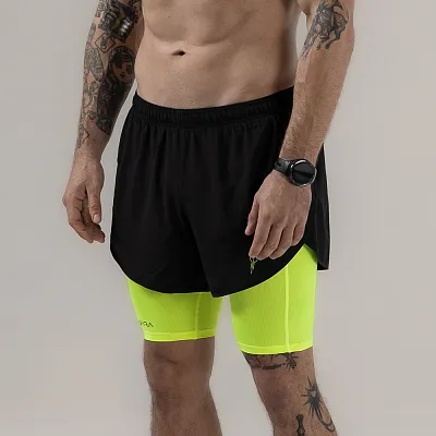 Шорты 2 в 1 NEON GREEN