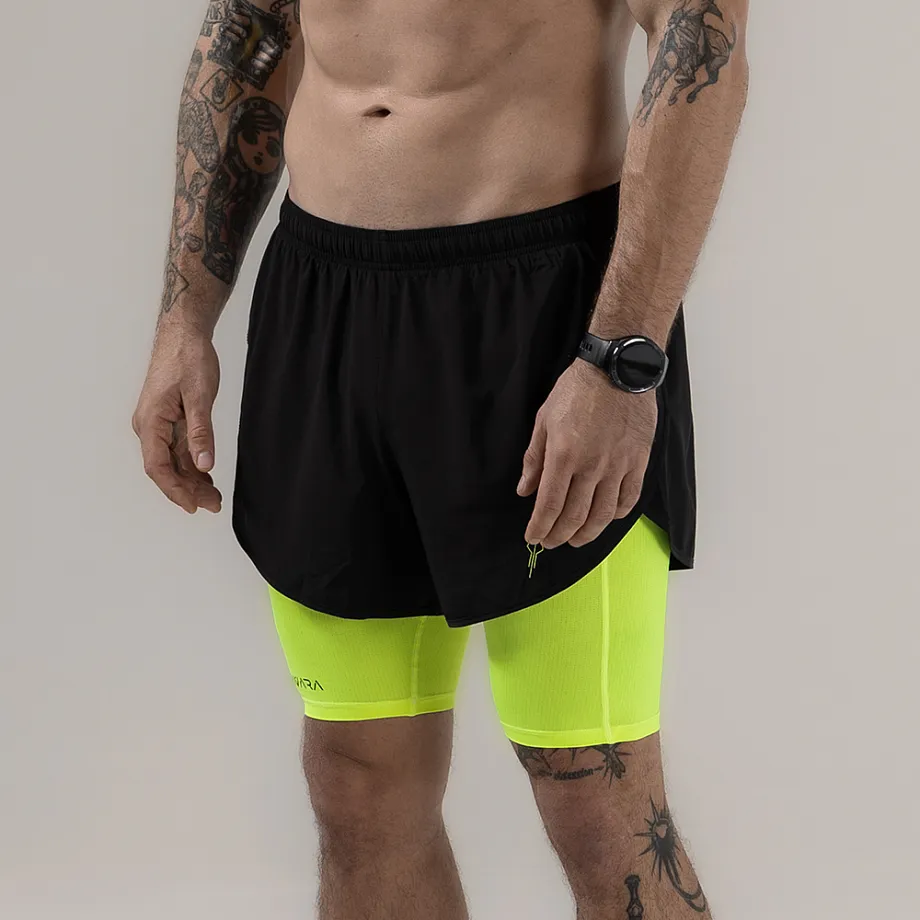 Шорты 2 в 1 NEON GREEN