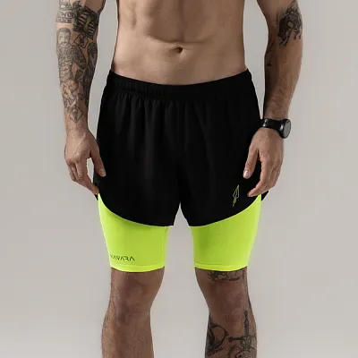 Шорты 2 в 1 NEON GREEN