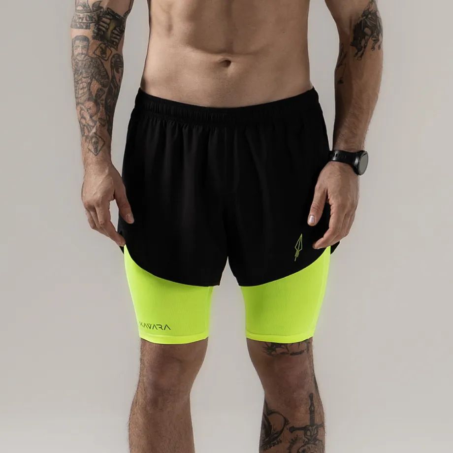 Шорты 2 в 1 NEON GREEN