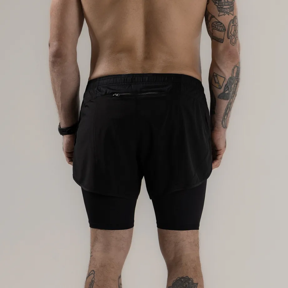 Шорты 2 в 1 REFLECTIVE BLACK