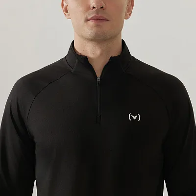 Джемпер INTRO 1/4 ZIP BLACK