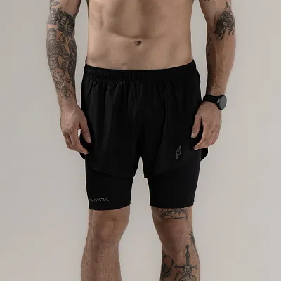 Шорты 2 в 1 REFLECTIVE BLACK