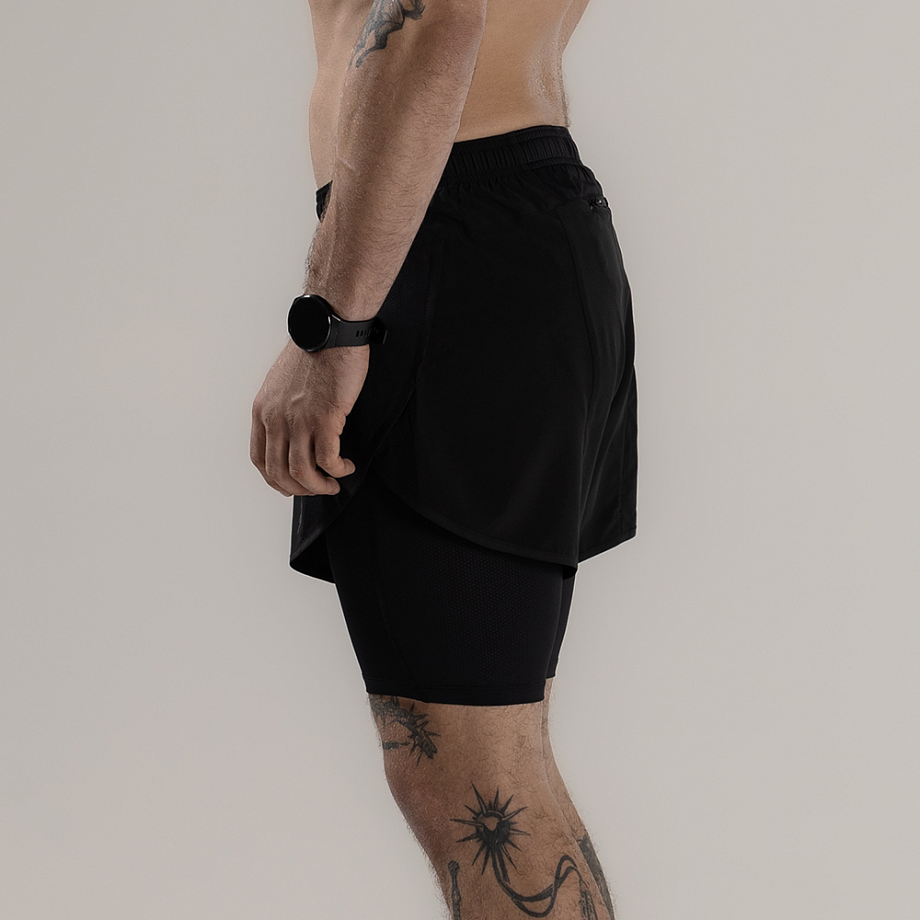 Шорты 2 в 1 REFLECTIVE BLACK