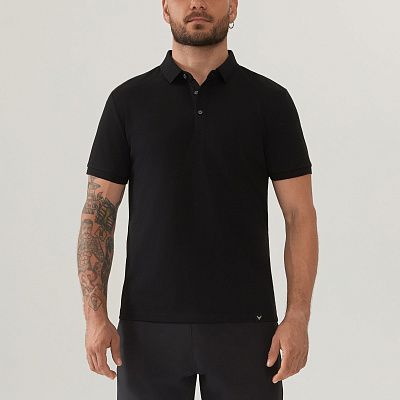 Поло COTTON BLACK