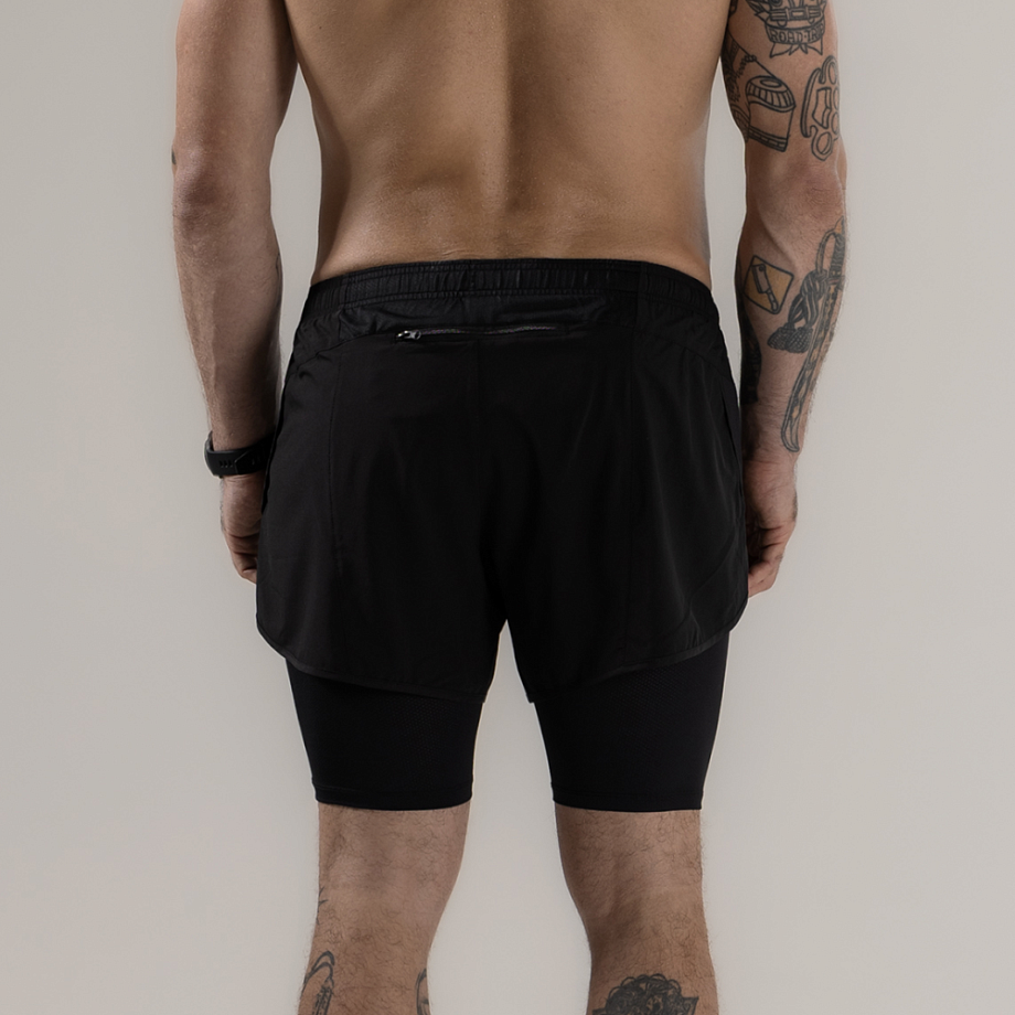 Шорты 2 в 1 REFLECTIVE BLACK