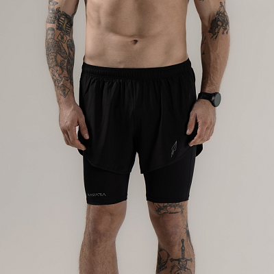 Шорты 2 в 1 REFLECTIVE BLACK